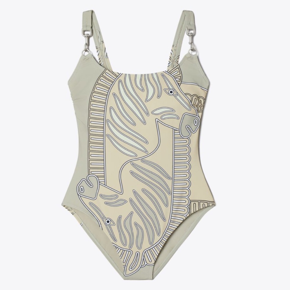 TORY Burch Print One Piece Swimsuit Size XS